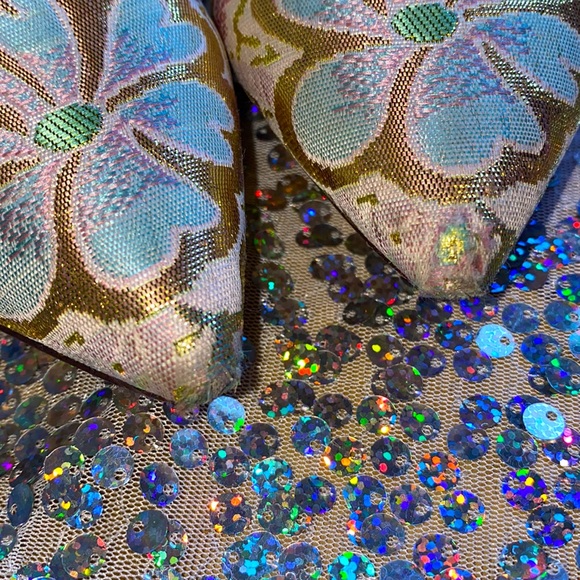 HP🌙[ 14th & Union ] “Audrey” Brocade Pointed Toe Chunky Heel Pumps - Picture 7 of 10